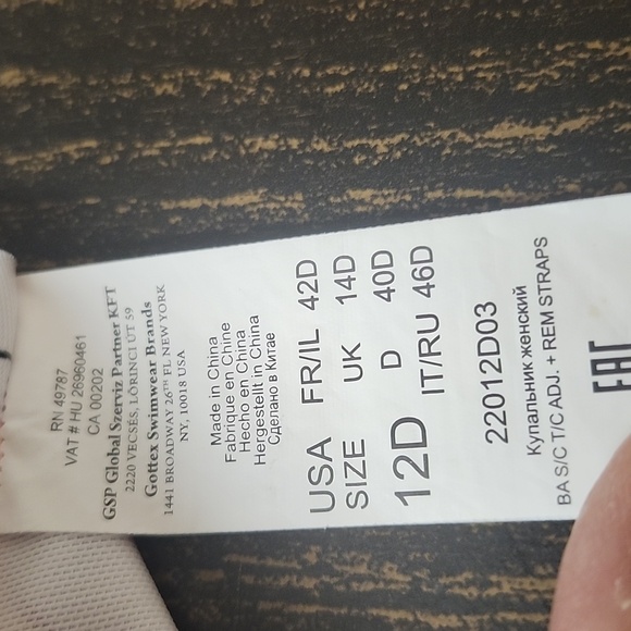 Profile by Gottex Paradise One Piece Size 12 D SLIMMING EUC - Picture 6 of 11